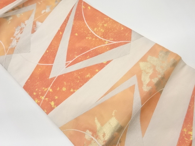 リサイクル　抽象模様織出し名古屋帯